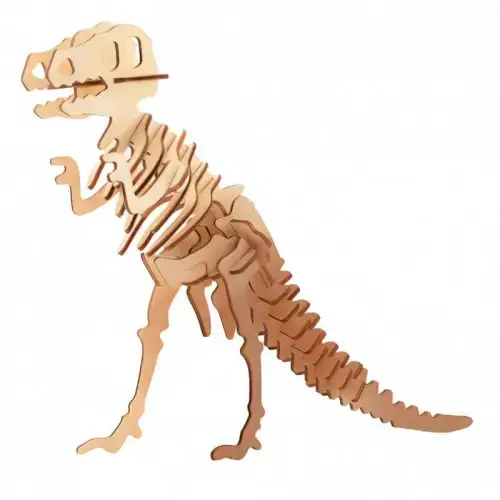 Детски дървен 3D пъзел Johntoy Динозаври - Тиранозавър Рекс | P112113