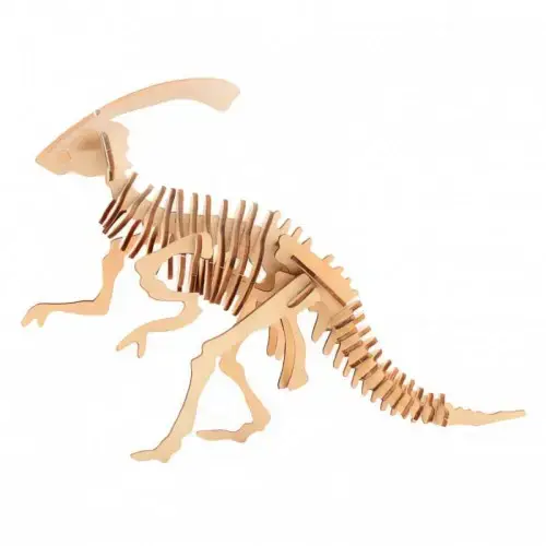 Детски дървен 3D пъзел Johntoy Динозаври - Parasaurolophos | P112114