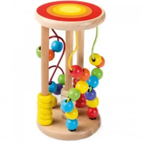Детска дървена дидактическа играчка с мъниста Joueco 3 игри в 1 | P112131