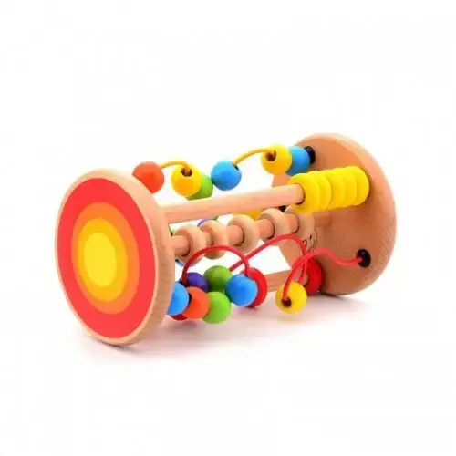 Детска дървена дидактическа играчка с мъниста Joueco 3 игри в 1 | P112131