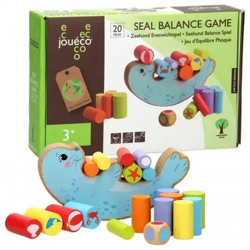 Детска дървена игра за баланс Joueco Тюлен | P112169