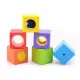 Детски дървени активни сензорни кубчета Joueco, 6 кубчета  - 1