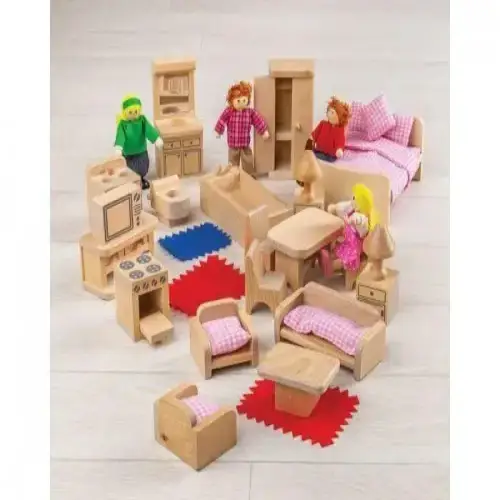 Детско обзавеждане за куклена къща с кукли BigJigs | P114159