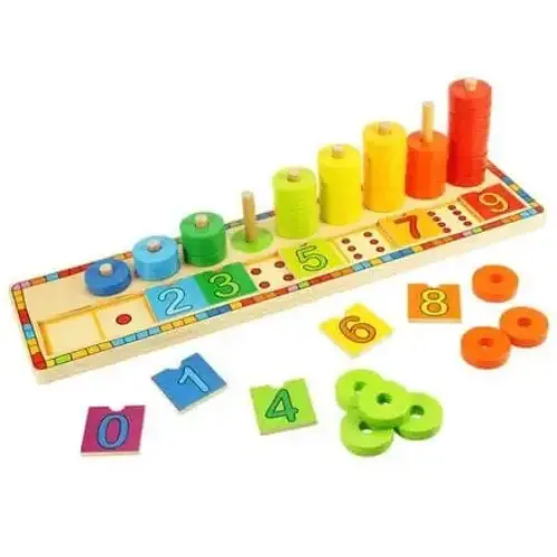 Детска образователна дървена играчка - Уча се да броя BigJigs | P114162
