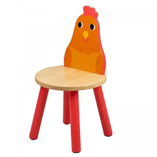 Детско дървено столче BigJigs Кокошчица | P114167