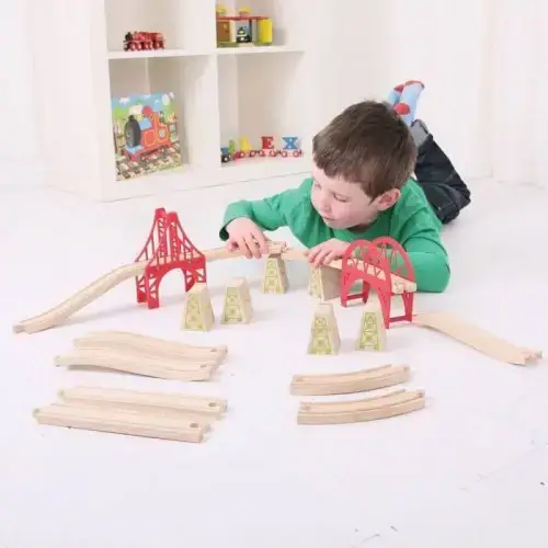 Детско дървено разширение за релси BigJigs Мостове | P114189