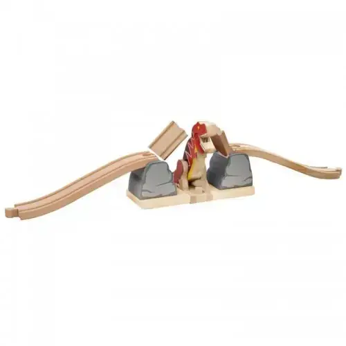 Детски дървен комплект за игра BigJigs Т-Рекс чупи моста | P114194