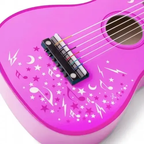 Детска дървена китара в розов цвят BigJigs | P114203