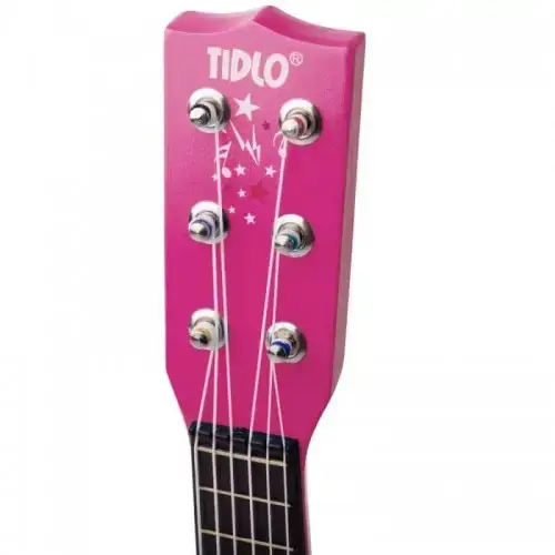 Детска дървена китара в розов цвят BigJigs  - 3