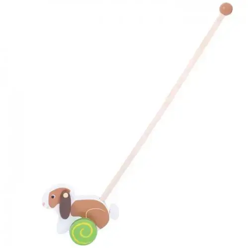 Детска дървена играчка за бутане BigJigs Заек | P114242