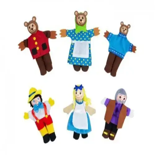 Кукли за пръсти за куклен театър - Златокоска BigJigs 6 броя | P114258