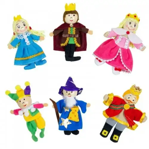 Кукли за пръсти за куклен театър - Кралство BigJigs 6 броя | P114260