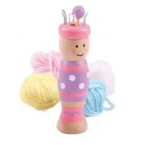Детска дървена играчка за плетене - Кукла BigJigs | P114264