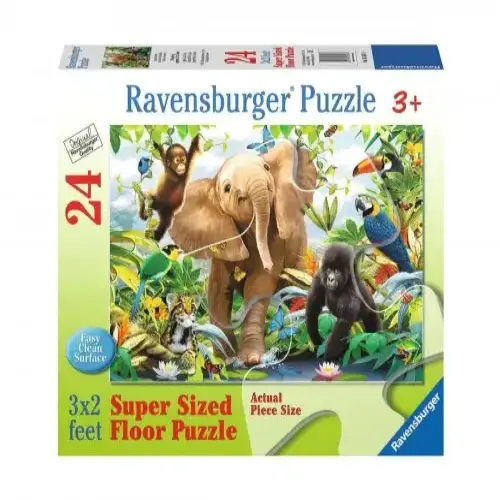 Детски пъзел Ravensburger Бебета животни в джунглата 24 ел. | P114444