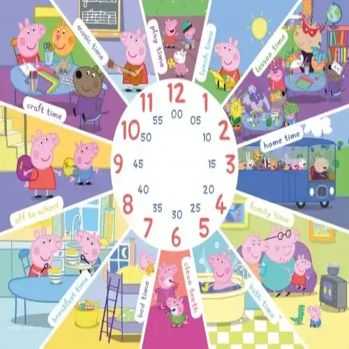 Детски пъзел Ravensburger Пъзел с часовник Peppa Pig 60 ел. | P114489