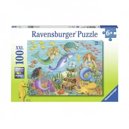 Детски пъзел Ravensburger Нарвал с русалки 100 ел. | P114928