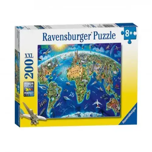 Детски пъзел Ravensburger Карта на световните забележителности | P115115