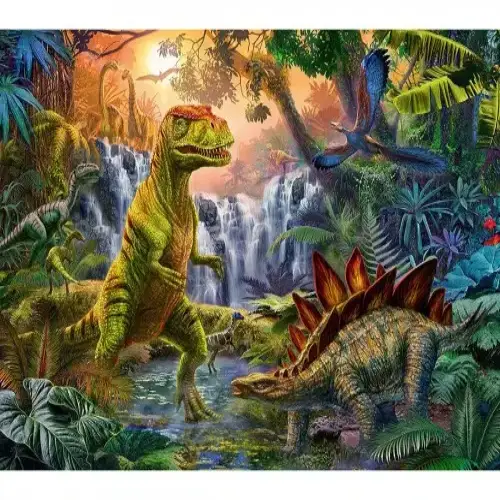 Детски пъзел Ravensburger Оазис на динозаврите 100 ел. XXL | P115184