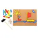 Детска дървена игра мозайка с чукче и пинчета BigJigs 