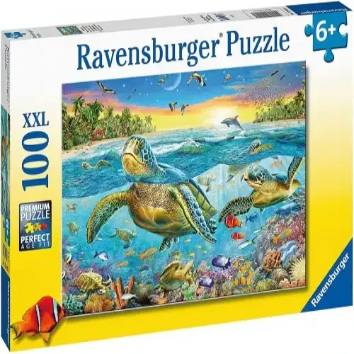 Детски пъзел Ravensburger Mорски костенурки 100 ел. ХХL | P115221