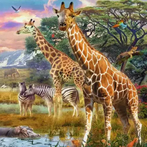 Детски пъзел Ravensburger Жирафи в Африка 150 ел. XXL | P115222