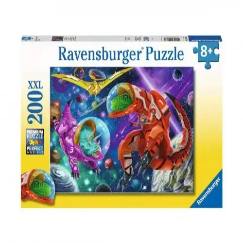 Детски пъзел Ravensburger Динозаври в космоса 200 ел. XXL | P115237