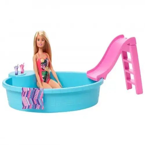 Забавен комплект за игра - Барби в бански костюм с басейн Barbie | P115278