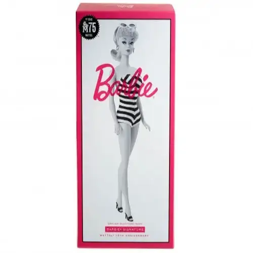 Колекционерска кукла Barbie с черно-бял бански, 75-та годишнина | P115282