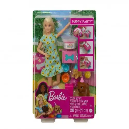 Детска кукла Barbie - Игрален комплект: Парти с кученца | P115298