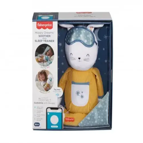 Бебешка музикална играчка-Зайче със светещо коремче Fisher Price | P115314