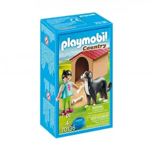 Детски комплект за игра Playmobil Куче с кучешка къща | P115412