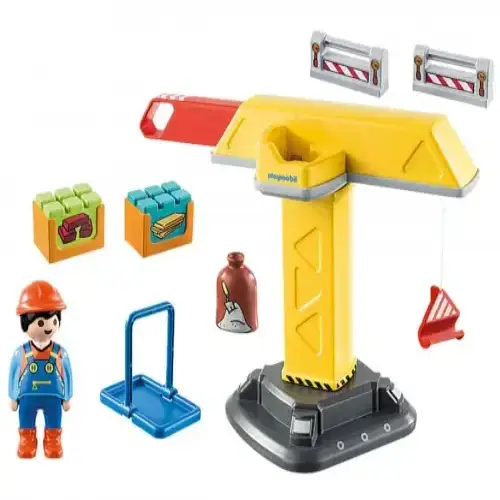 Детски комплект за игра Playmobil Строителен кран | P115414