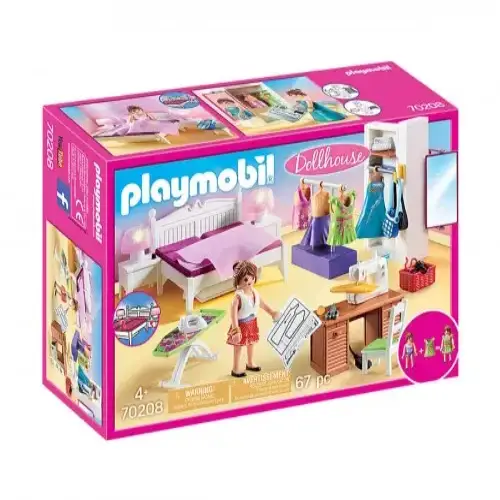 Детски комплект за игра Playmobil Спалня с шивашки кът | P115420