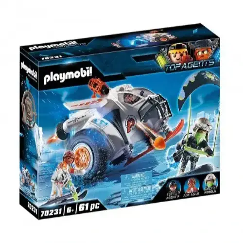 Детски комплект за игра Playmobil Екип шпиони, Планер за сняг | P115594