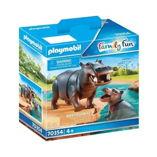 Детски комплект за игра Playmobil Хипопотам с малко | P115662