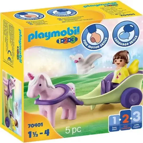 Детски комплект за игра Playmobil Карета с еднорог и фея | P115799
