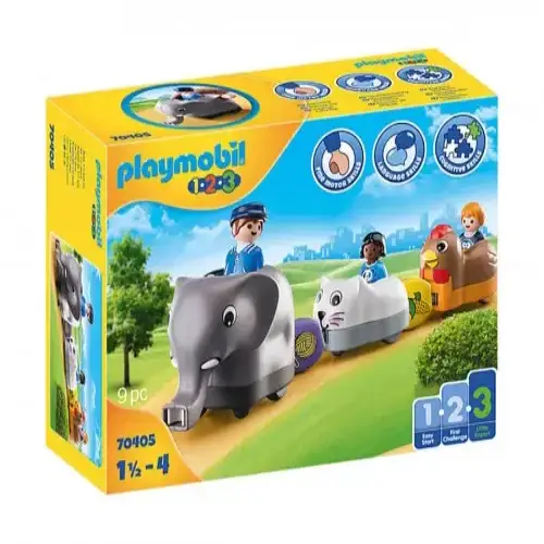 Детски комплект за игра Playmobil Влакче от животни | P115800