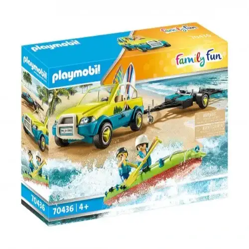 Детски комплект Playmobil Плажен автомобил с ремарке за кану | P115803