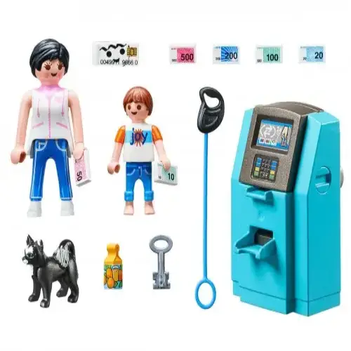 Детски комплект за игра Playmobil Турист и банкомат | P115806