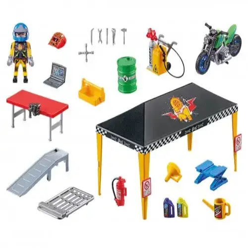 Детски комплект Playmobil Каскадьорско шоу, Сервизна палатка | P115859