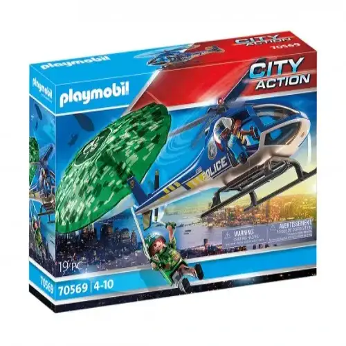 Детски комплект Playmobil Полицейско преследване с хеликоптер | P115863