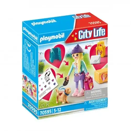 Детски комплект за игра Playmobil Модерно момиче с куче | P115882