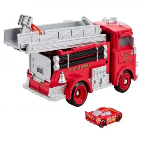 Детски пожарникарски камион и количка с променящ цвят, Cars  - 5