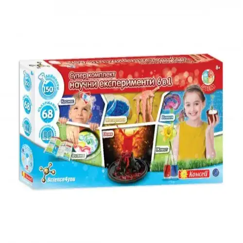 Детска образователна игра-Супер комплект научни експерименти 6в1 | P115937