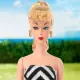 Колекционерска кукла Barbie с черно-бял бански, 75-та годишнина  - 4