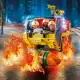 Детска пожарна със звук и светлина и горящ джип Playmobil  - 6