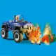 Детска пожарна със звук и светлина и горящ джип Playmobil  - 7