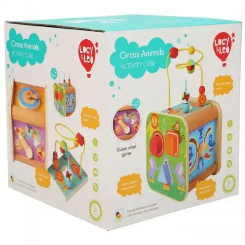 Детски дървен дидактически куб Lucy&Leo Цирк | P116088