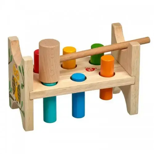 Детска дървена игра с чукче Lucy&Leo Бухал | P116099
