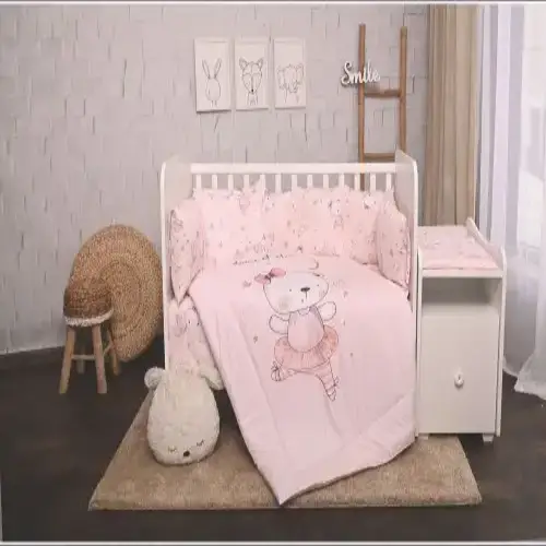 Бебешки спален комплект Lorelli Лили, Розово мече балерина | P117548